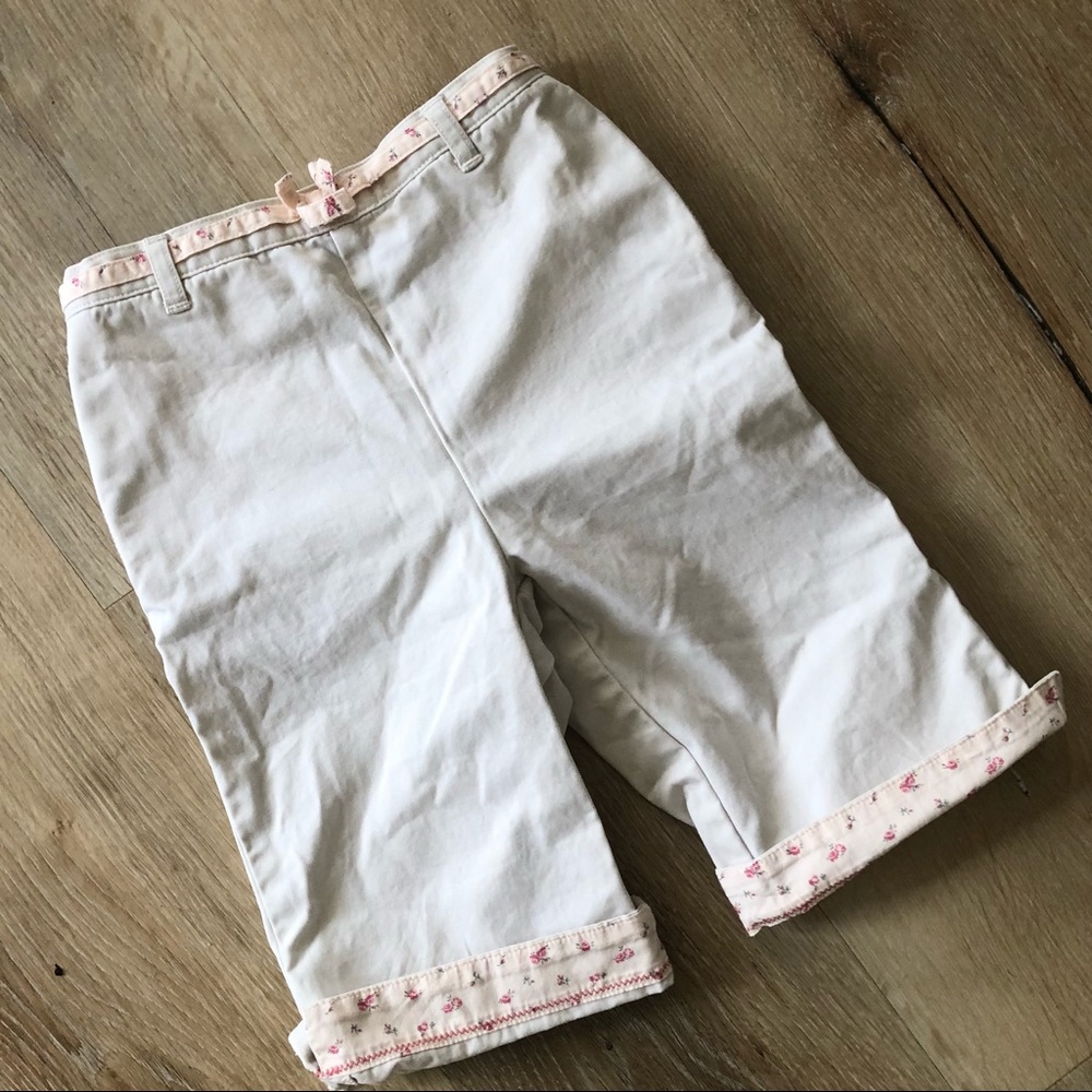 Floral Trim Spring Clam Diggers Capris